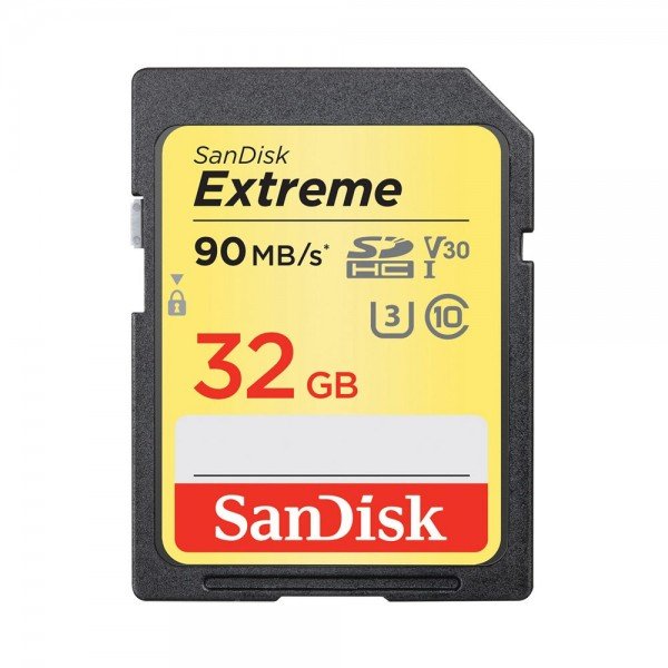 SanDisk EXTREME SDHC 32GB 90/40 MB/s  UHS-I V30 U3 Class 10