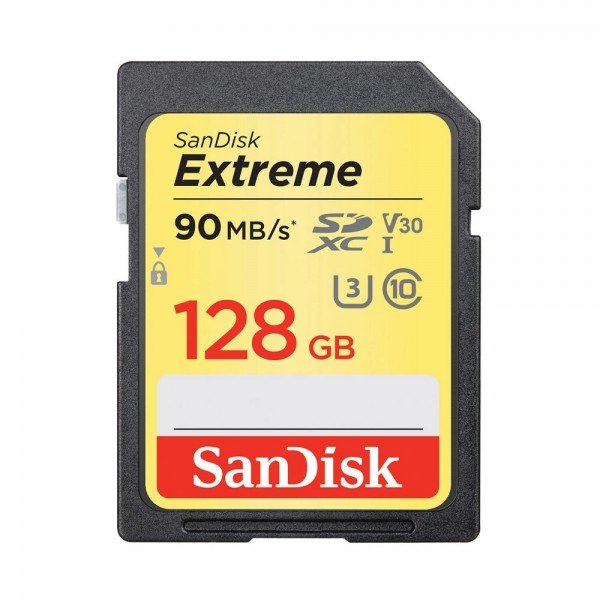 SanDisk EXTREME SDXC 128GB 90/60 MB/s UHS-I V30 U3