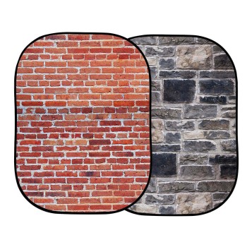 Tło Urban  LB5711 1,5 x 2,1m Red brick/Grey Stone