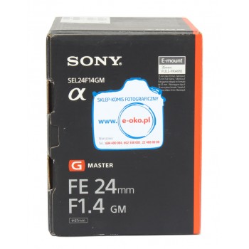 Sony 24/1.4 FE GM RATY 10x0% Komis fotograficzny obiektyw stałoogniskowy