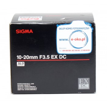 Sigma 10-20/3.5 EX DC HSM (Nikon F) pudelko